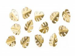 PartyDeco Confetti + Scatters Confetti - Gold Monstera Leaves