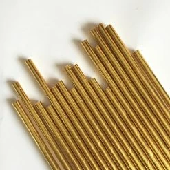 Favor Lane Paper Straws - Gold Foil
