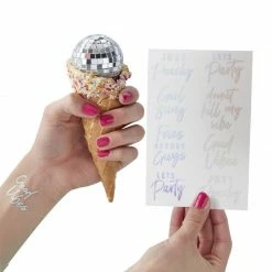 Ginger Ray Wedding Decorations Iridescent 'Good Vibes' Temporary Tattoos