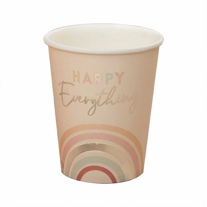 Favor Lane Happy Everything Natural Rainbow Cups 3 Favor Lane Happy Everything Natural Rainbow Cups