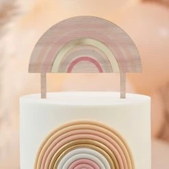 Favor Lane Wooden And Acrylic Rainbow Cake Topper Cake Toppers