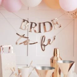 Ginger Ray Rose Gold Bride To Be Bunting WEDDINGS
