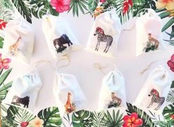 Favor Lane Calico Party Favour Bag - Safari