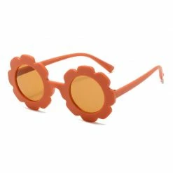 Favor Lane Party Props + Tattoos Kids Flower Sunglasses - Burnt Sienna