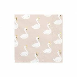 PartyDeco Lovely Swan Paper Napkins