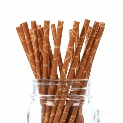 Favor Lane Paper Straws - Giraffe Print