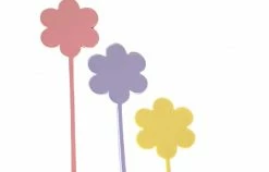 BarleyBoy Pastel Daisy Acrylic Cake Toppers - Set Of 3