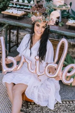 Favor Lane Foil Rose Gold Script 'bride' Balloon WEDDINGS