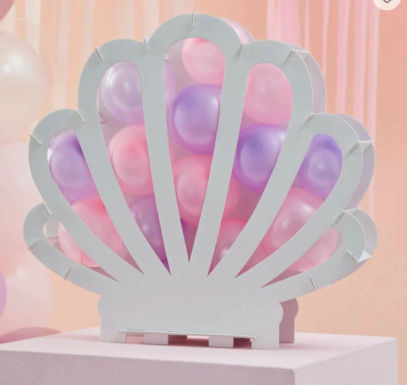 FAVOR LANE Mermaid Shell Shaped Balloon Mosaic Under The Sea 2 FAVOR LANE Mermaid Shell Shaped Balloon Mosaic Under The Sea
