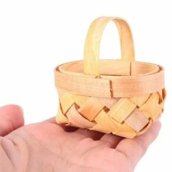 Favor Lane Mini Wooden Picnic Basket Favours 5 Pack Party Favours