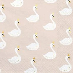 PartyDeco Lovely Swan Paper Napkins