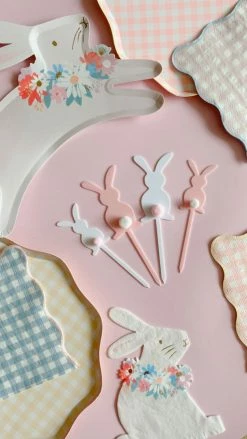 Favor Lane Cake Toppers Bunny Acrylic Cake Topper Set 12 Favor Lane Cake Toppers Bunny Acrylic Cake Topper Set