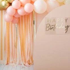 Ginger Ray Peach + Gold Party Streamers Backdrop Wedding Decorations