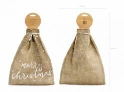Favor Lane Favour/Party Bags Merry Christmas Jute Hessian Gift Sack