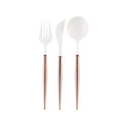 Favor Lane Bella Reusable Cutlery 24 Pce - Rose Gold