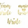 Ginger Ray Wedding Decorations Team Bride Temporary Tattoos
