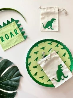 Favor Lane Favour/Party Bags Calico Party Favour Bag - Dino Roar