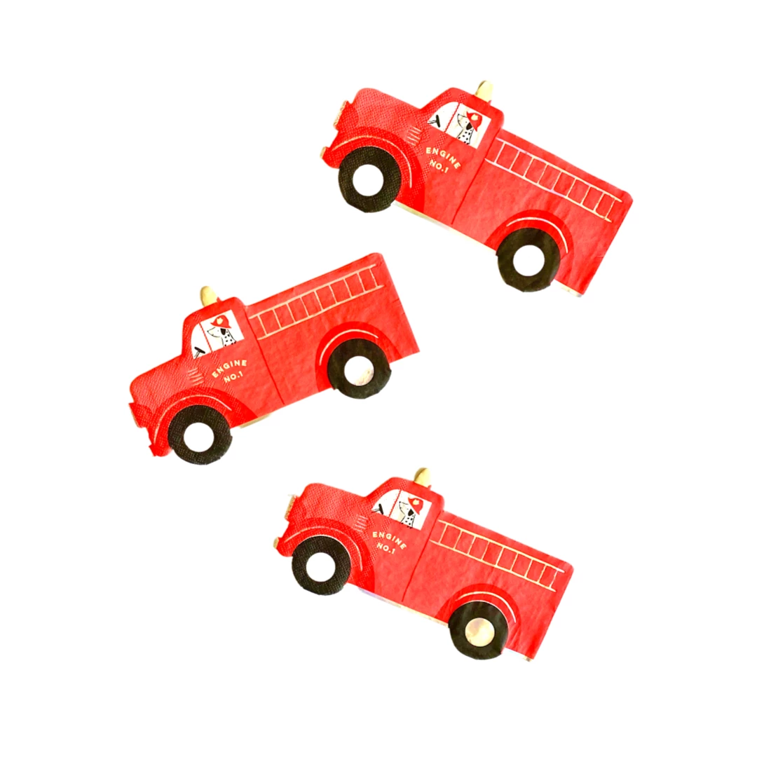 Meri Meri Party Napkins - Prints + Shapes Fire Truck Napkins 7 Meri Meri Party Napkins - Prints + Shapes Fire Truck Napkins