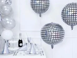 PartyDeco Shape + Novelty Foil Balloons Foil Disco Ball Balloon