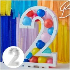 Ginger Ray Balloon Mosaic Number 2 Stand