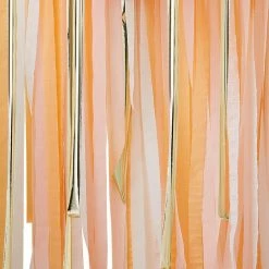 Ginger Ray Peach + Gold Party Streamers Backdrop Wedding Decorations