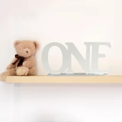 BarleyBoy Acrylic 'ONE' Sign With Clear Base