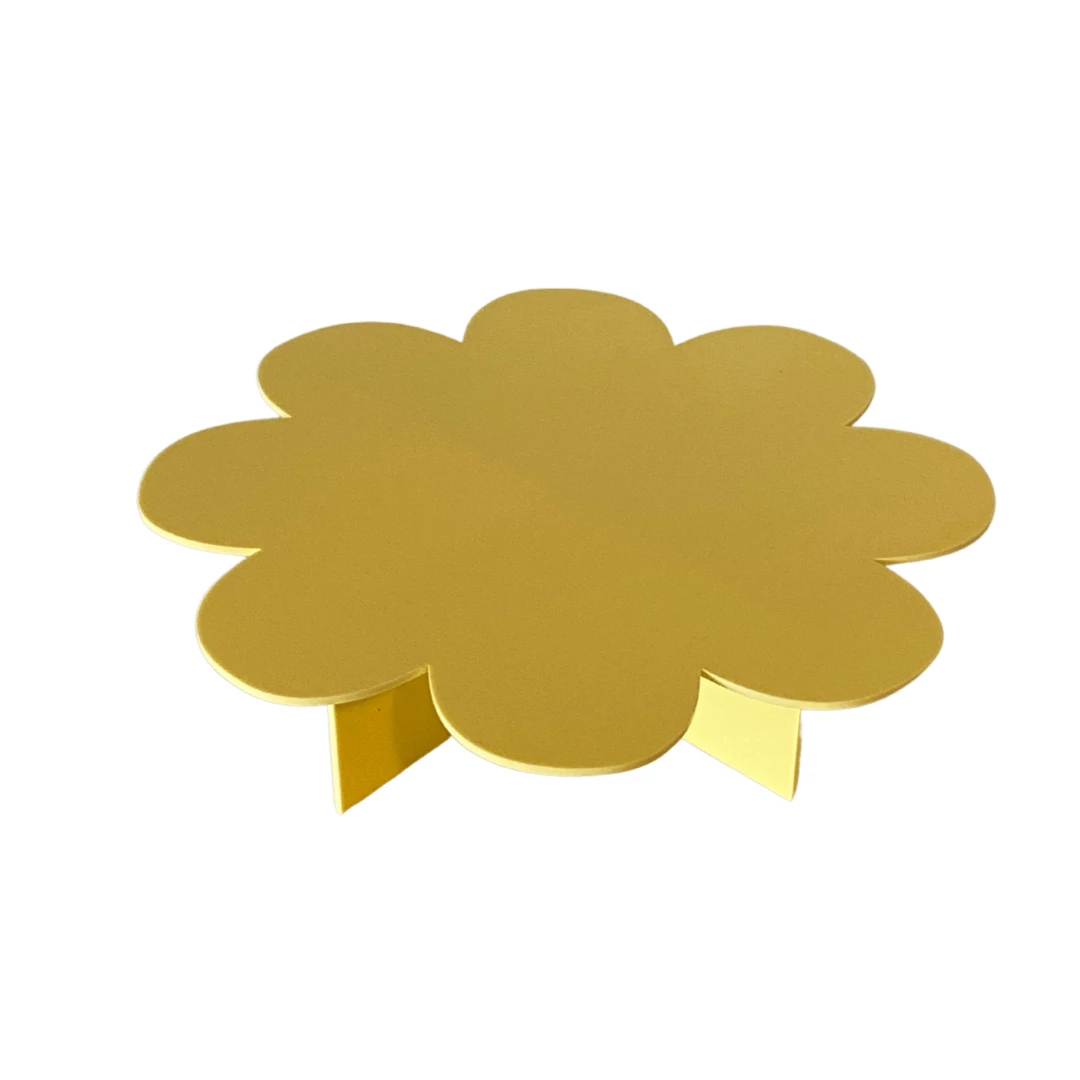 BarleyBoy Daisy Acrylic Cake Stand - Pastel Yellow Cake Stands 3 BarleyBoy Daisy Acrylic Cake Stand - Pastel Yellow Cake Stands