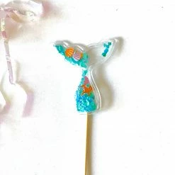Favor Lane Confetti Filled PVC Cake Topper - Mermaid Tail Cake Toppers