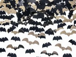 PartyDeco Confetti + Scatters Confetti - Black + Gold Bats