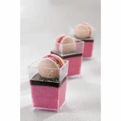 FAVOR LANE Wedding Cake Accessories Reusable Square Dessert/Canape Cup 120ml