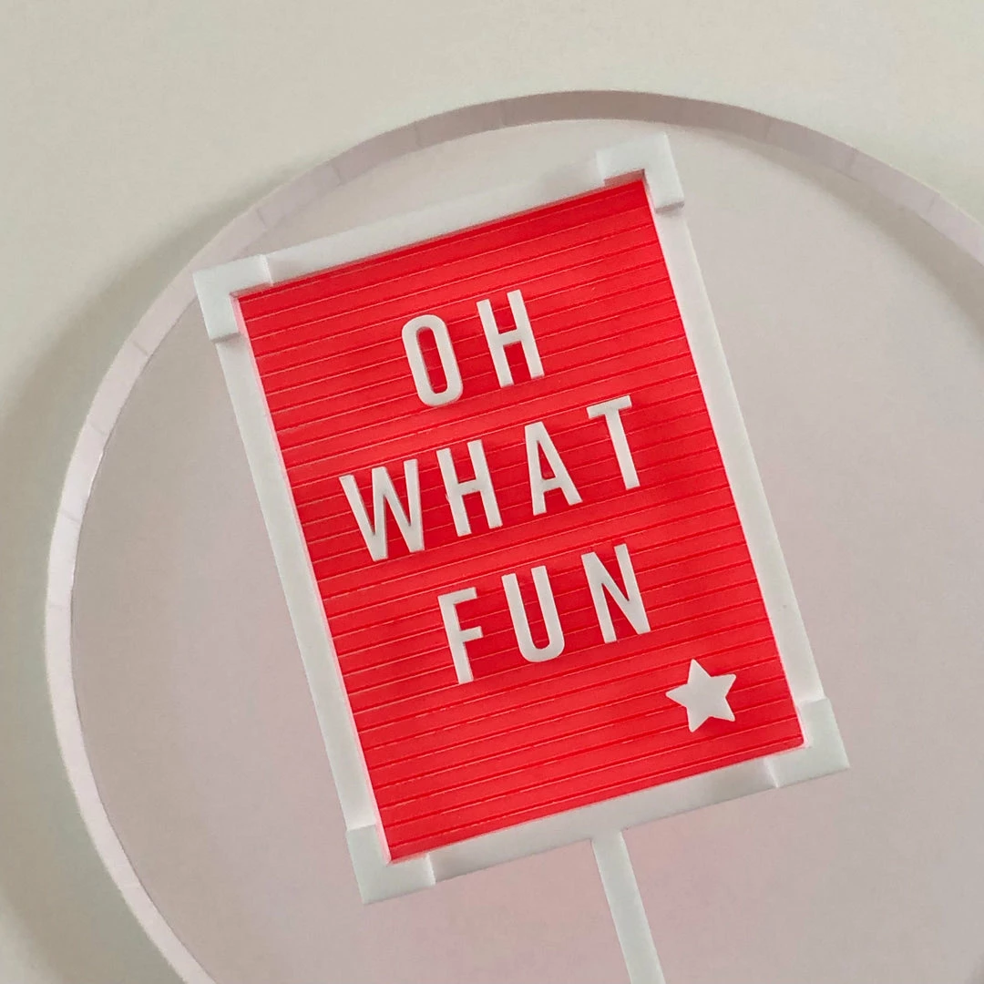 Kiki Sprinkles Cake Toppers Letter Board Cake Topper - OH WHAT FUN 3 Kiki Sprinkles Cake Toppers Letter Board Cake Topper - OH WHAT FUN