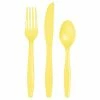 Favor Lane Mimosa Yellow Plastic Cutlery 24Pk