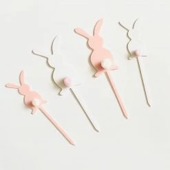 Favor Lane Cake Toppers Bunny Acrylic Cake Topper Set 11 Favor Lane Cake Toppers Bunny Acrylic Cake Topper Set