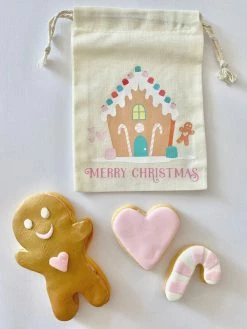 Favor Lane Favour/Party Bags Calico Party Favour Bag - Merry Christmas Gingerbread House