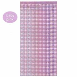 Favor Lane NEW Pink Sequin Look Foil Fringe Curtain Backdrop WEDDINGS