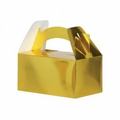 Five Star Party Co Lunch Box/Treat Box Classic Metallic Gold 5pk