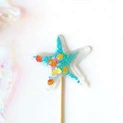Favor Lane Cake Toppers Confetti Filled PVC Cake Topper - Blue Starfish 7 Favor Lane Cake Toppers Confetti Filled PVC Cake Topper - Blue Starfish