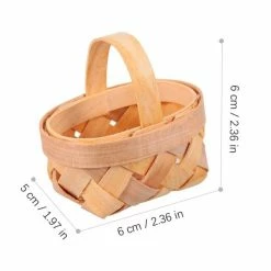 Favor Lane Mini Wooden Picnic Basket Favours 5 Pack Party Favours