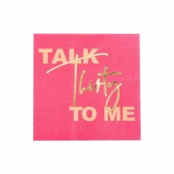 Jolity & Co Napkins - Prints + Shapes'Talk THIRTY To Me' Cocktail Napkins