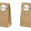 Favor Lane Mini Kraft Paper Bags With Circle Thank You Stickers Favour/Party Bags