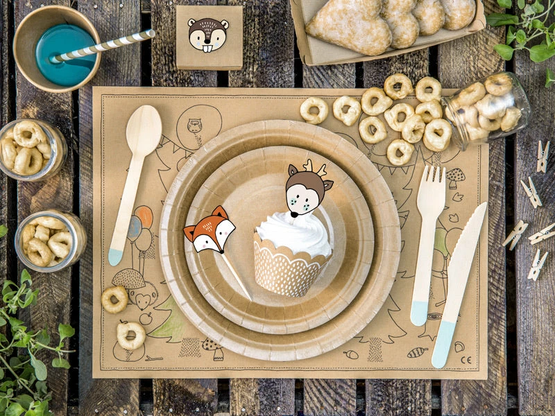 PartyDeco Woodland Party Cupcake Wrapper + Topper Set Baking Cups + Wrappers 9 PartyDeco Woodland Party Cupcake Wrapper + Topper Set Baking Cups + Wrappers