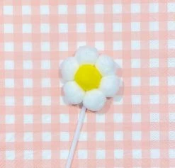Favor Lane Daisy Flower Pom Pom Cake Topper Cake Toppers