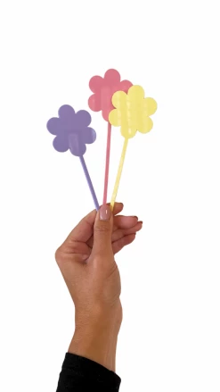 BarleyBoy Pastel Daisy Acrylic Cake Toppers - Set Of 3