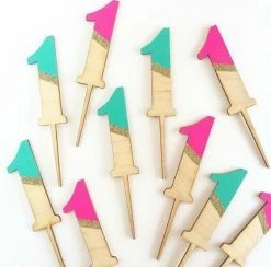 Favor Lane Wooden Number 1 Cake Topper