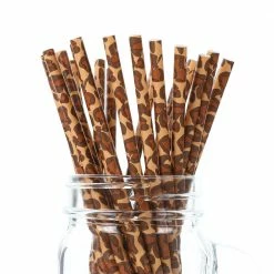 Favor Lane Paper Straws - Leopard Print