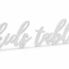 PartyDeco White Wooden 'Kids Table' Script Sign