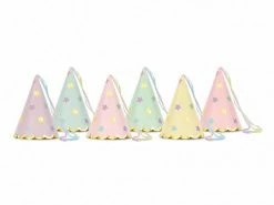 PartyDeco Pastel + Star Party Hats