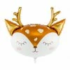 PartyDeco Woodland Deer Head Foil Balloon Shape + Novelty Foil Balloons