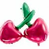 PartyDeco Foil Cherry Balloon Shape + Novelty Foil Balloons 1 PartyDeco Foil Cherry Balloon Shape + Novelty Foil Balloons