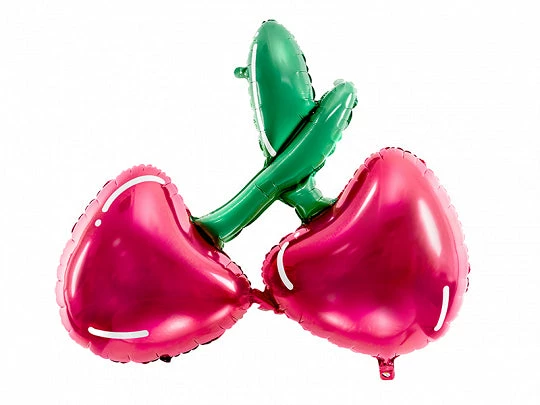 PartyDeco Foil Cherry Balloon Shape + Novelty Foil Balloons 3 PartyDeco Foil Cherry Balloon Shape + Novelty Foil Balloons